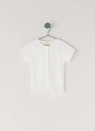 Camiseta de canalé con botones