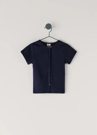Camiseta de canalé con botones
