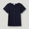 Camiseta de canalé con botones