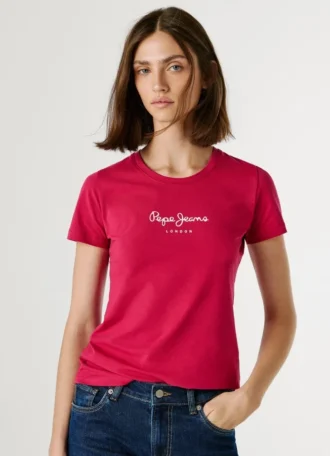 Camiseta de corte ajustado con estampado de logotipo