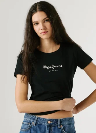 Camiseta de corte ajustado con estampado de logotipo