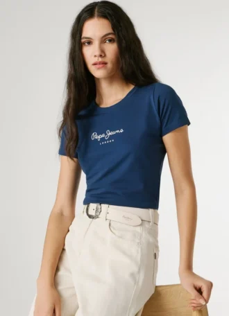 Camiseta de corte ajustado con estampado de logotipo