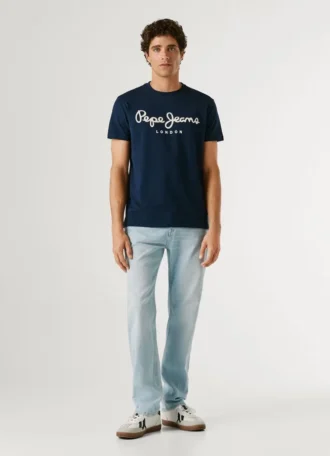 Camiseta de corte ajustado con estampado de logotipo