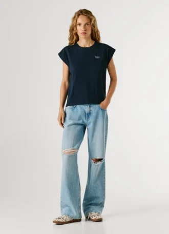 Camiseta de corte ajustado con estampado de logotipo