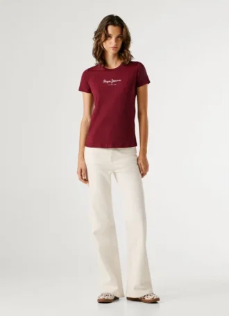 Camiseta de corte ajustado con estampado de logotipo