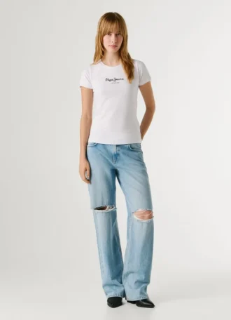 Camiseta de corte ajustado con estampado de logotipo