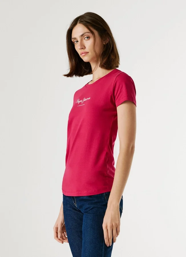 Camiseta de corte ajustado con estampado de logotipo Camiseta de corte ajustado con estampado de logotipo