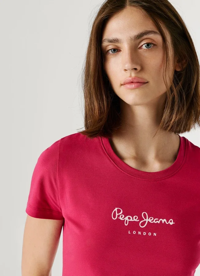 Camiseta de corte ajustado con estampado de logotipo Camiseta de corte ajustado con estampado de logotipo