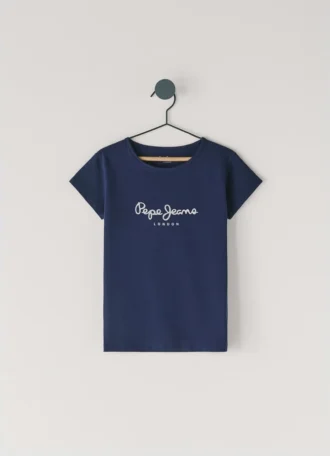 Camiseta de corte ajustado con logotipo brillante