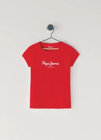 Camiseta de corte ajustado con logotipo brillante