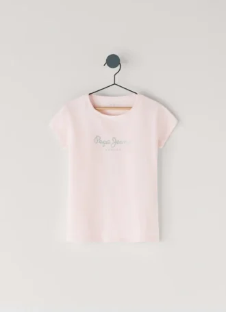 Camiseta de corte ajustado con logotipo brillante