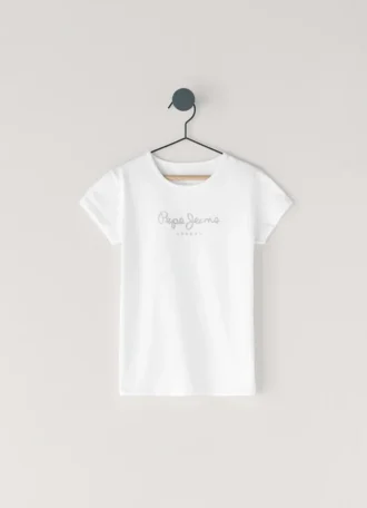 Camiseta de corte ajustado con logotipo brillante