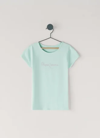 Camiseta de corte ajustado con logotipo brillante