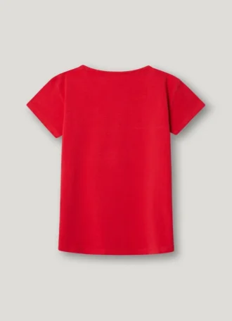 Camiseta de corte ajustado con logotipo brillante