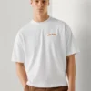 Camiseta de corte ancho con estampado en la espalda