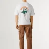 Camiseta de corte ancho con estampado en la espalda