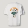 Camiseta de corte ancho con estampado en la espalda