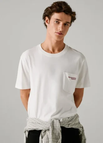 Camiseta de corte holgado con bolsillo delantero