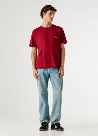 Camiseta de corte holgado con bolsillo delantero