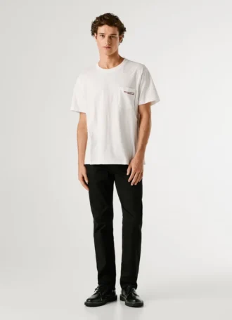 Camiseta de corte holgado con bolsillo delantero