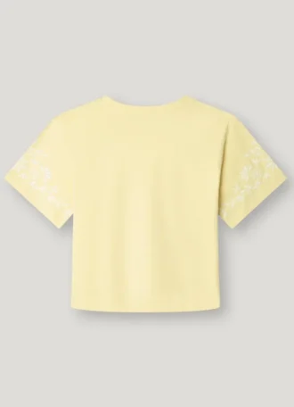 Camiseta de corte holgado con bordados florales