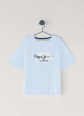 Camiseta de corte holgado con estampado del logotipo