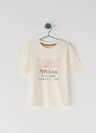 Camiseta de corte holgado con estampado del logotipo