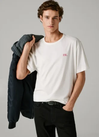 Camiseta de corte holgado con estampado en la espalda