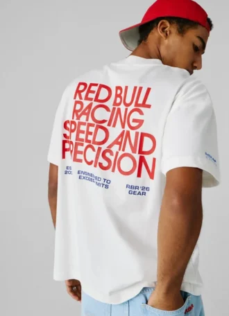 Camiseta de corte holgado con estampado en la espalda