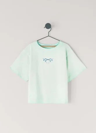 Camiseta de corte holgado con estampado en la espalda