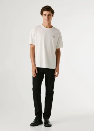 Camiseta de corte holgado con estampado en la espalda