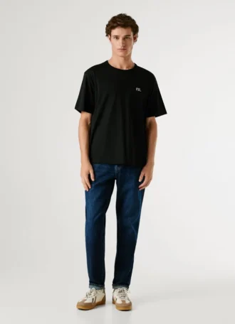 Camiseta de corte holgado con estampado en la espalda