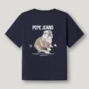 Camiseta de corte holgado con estampado en la espalda