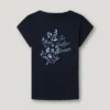 Camiseta de corte holgado con estampado en la espalda Camiseta de corte holgado con estampado en la espalda