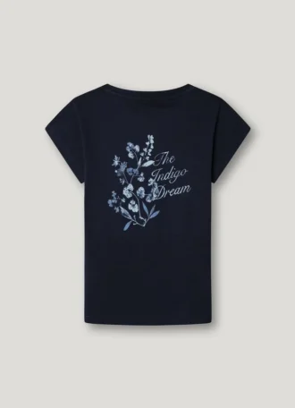 Camiseta de corte holgado con estampado en la espalda