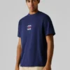 Camiseta de corte holgado con estampado en la espalda