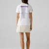 Camiseta de corte holgado con estampado en la espalda