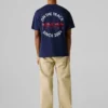Camiseta de corte holgado con estampado en la espalda