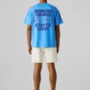 Camiseta de corte holgado con estampado en la espalda