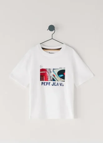 Camiseta de corte holgado con estampado fotográfico