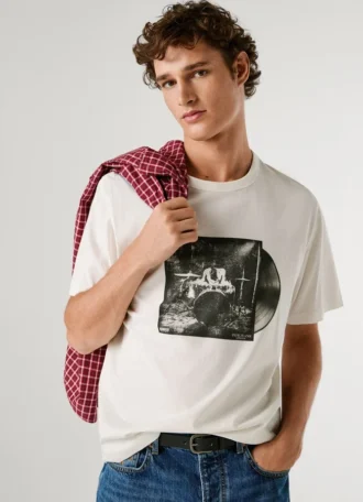 Camiseta de corte recto con estampado fotográfico
