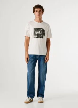 Camiseta de corte recto con estampado fotográfico