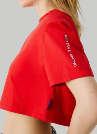 Camiseta de corte recto con logotipo en la manga