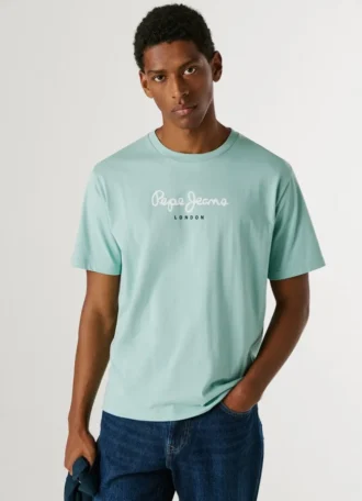 Camiseta de corte regular con estampado de logotipo