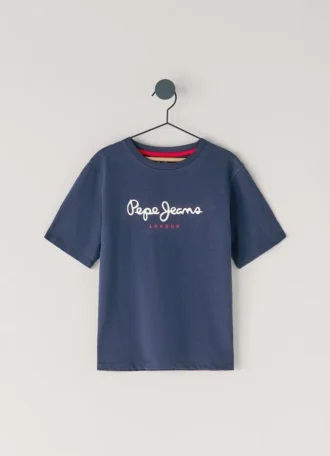 Camiseta de corte regular con estampado de logotipo