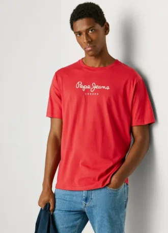 Camiseta de corte regular con estampado de logotipo