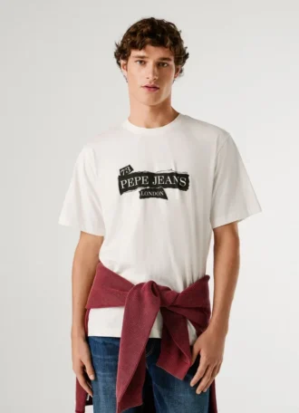 Camiseta de corte regular con estampado de logotipo