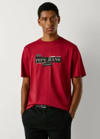Camiseta de corte regular con estampado de logotipo