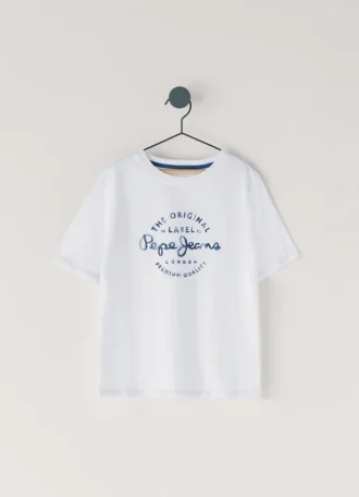 Camiseta de corte regular con estampado de logotipo