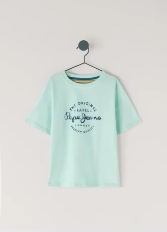 Camiseta de corte regular con estampado de logotipo